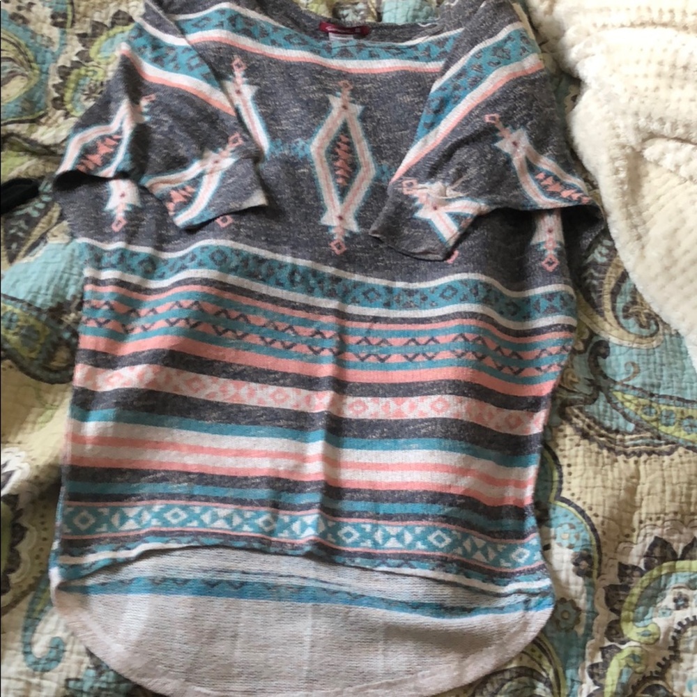 Dolman Aztec print sweater
